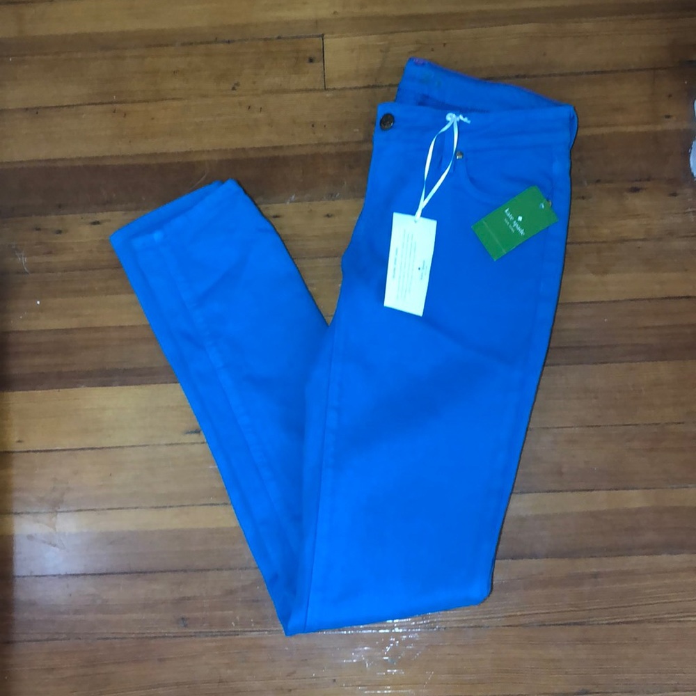 Kate Spade Perry Street Denim teal skinny jeans